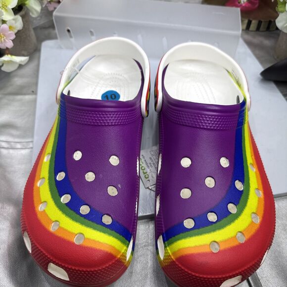 (S3) Crocs Classic Rainbow Dye Unisex Clog Mens 10-Womens 12 NWT main image 8